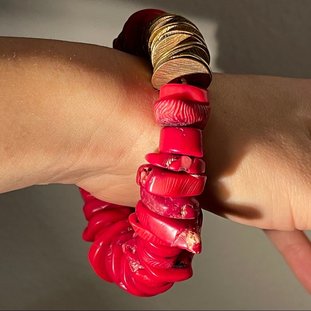 Donated Red Rocks Cuff with Gold Detailing